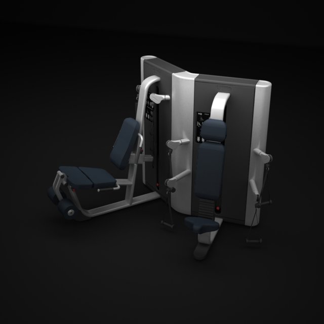multistation gym twin 3D 모델 .c4d .max .obj .3ds .fbx .stl .blend 