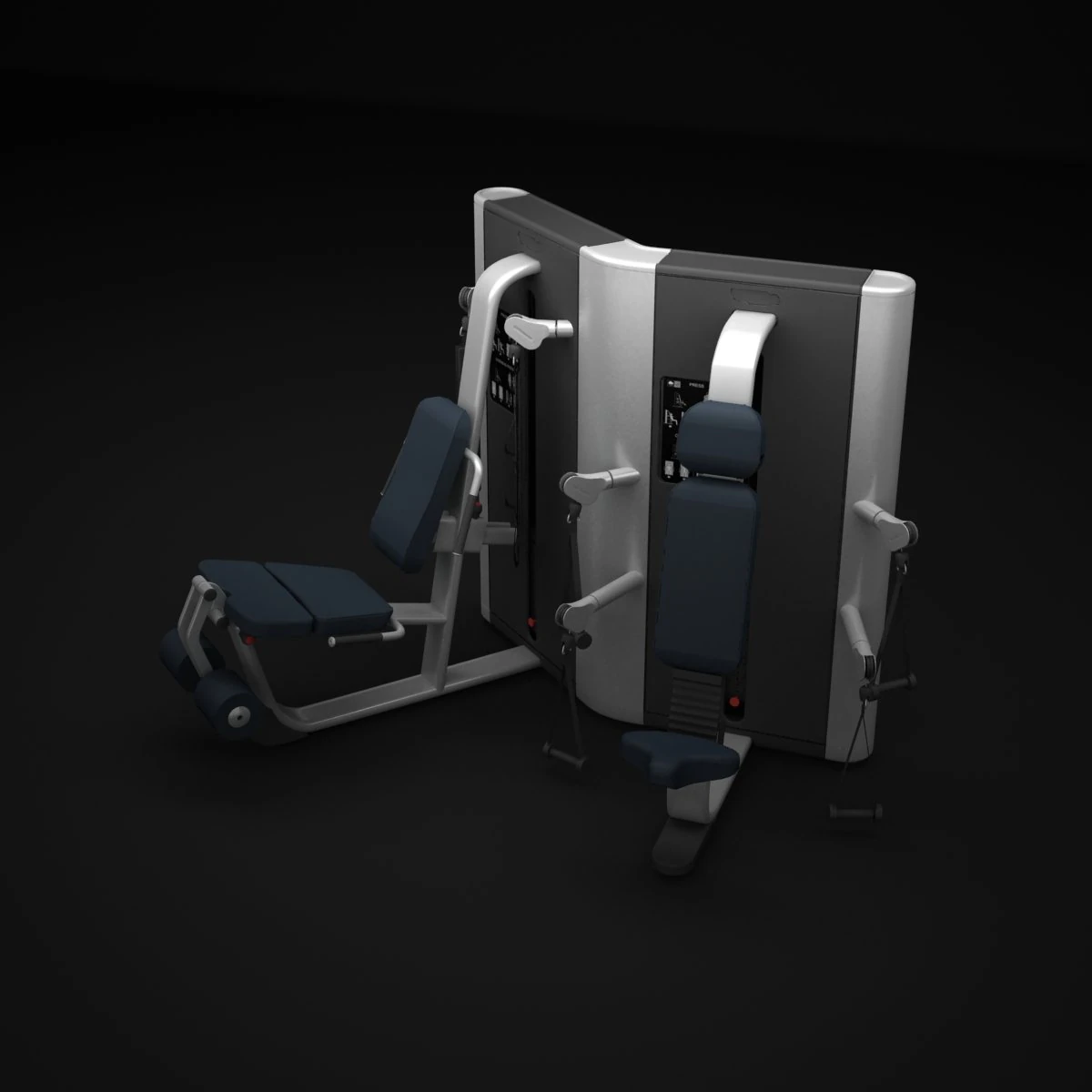 multistation gym twin 3D Model .c4d .max .obj .3ds .fbx .stl .blend 