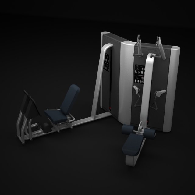 multistation gym twin 2 3D Model .c4d .max .obj .3ds .fbx .stl .blend 
