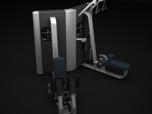 multistation gym twin 2 3D Model