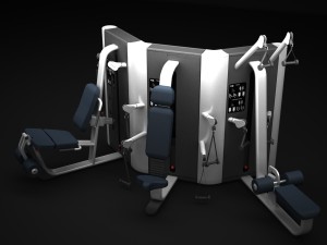 multistation gym wall 3D Model