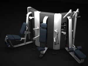багатостанційна стінка тренажерного залу 3D Модель
