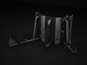 multistation gym wall 2 3D Model