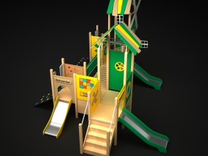 outdoor castle bridge 3D Model