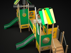 outdoor castle bridge 3D Model