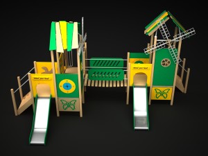 outdoor castle bridge 3D Model