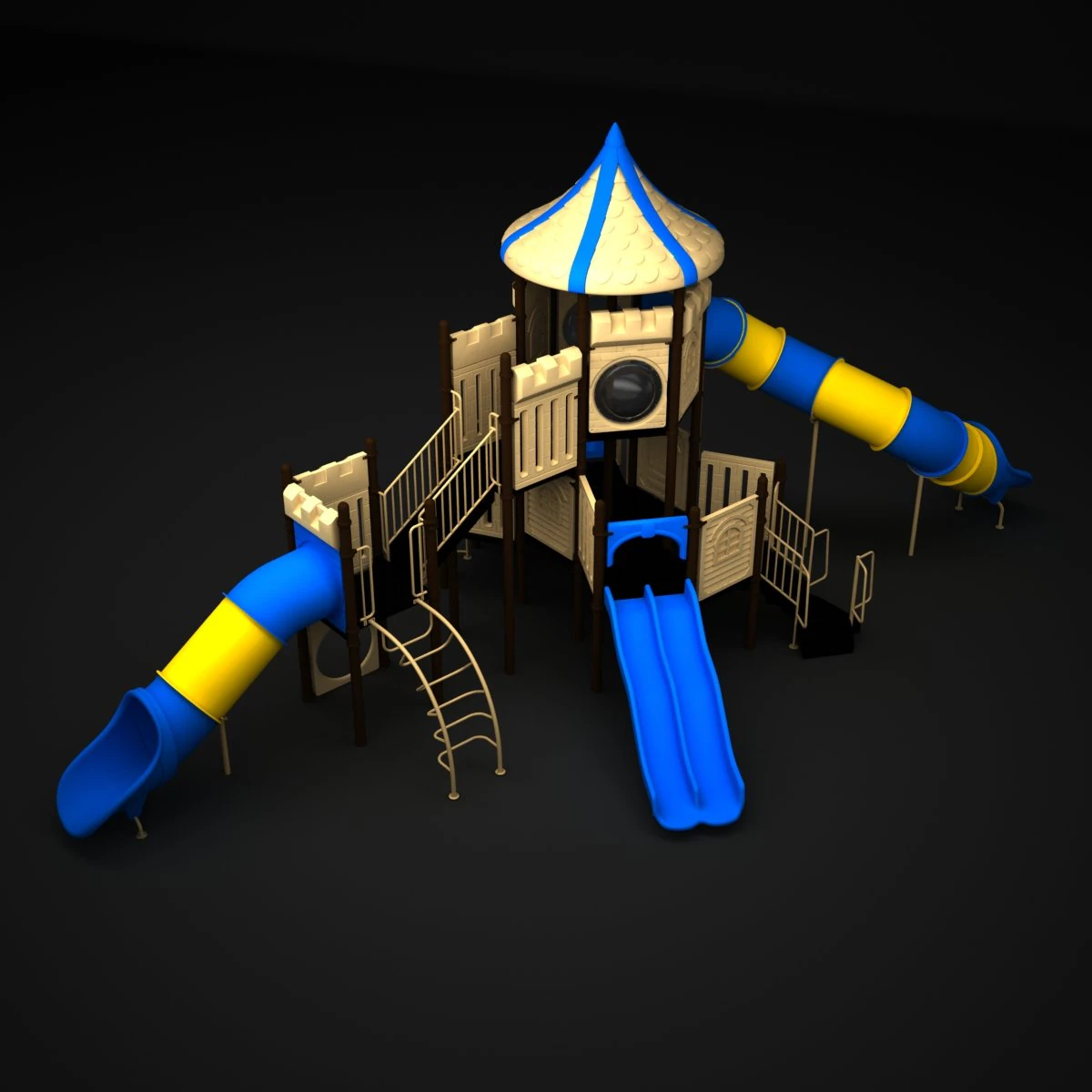 outdoor castle 126 3D Model .c4d .max .obj .3ds .fbx .stl .blend