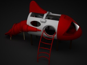 outdoor spaceship 003 Modèle 3D