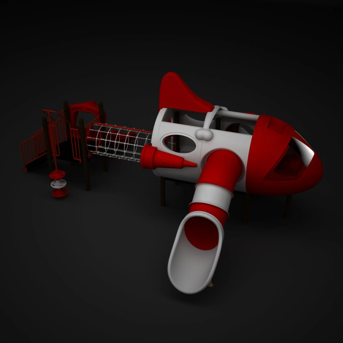 outdoor spaceship 004 3D Model .c4d .max .obj .3ds .fbx .stl .blend 