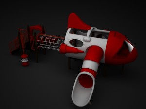 outdoor spaceship 004 3D Model