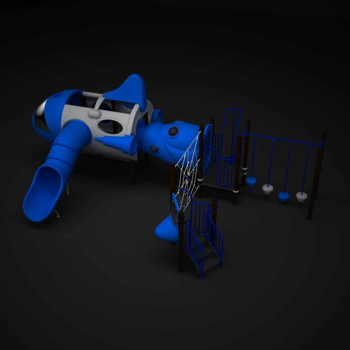 outdoor spaceship 005 3D Model .c4d .max .obj .3ds .fbx .stl .blend 
