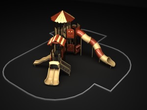 outdoor castle wood 3D Model