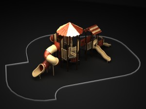outdoor castle wood Modello 3D