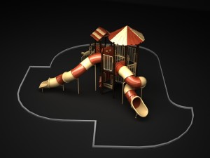 outdoor castle wood Modello 3D