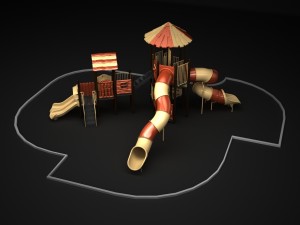 outdoor castle wood Modello 3D