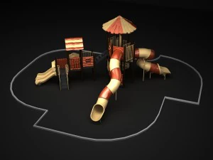 outdoor castle wood 3D Model