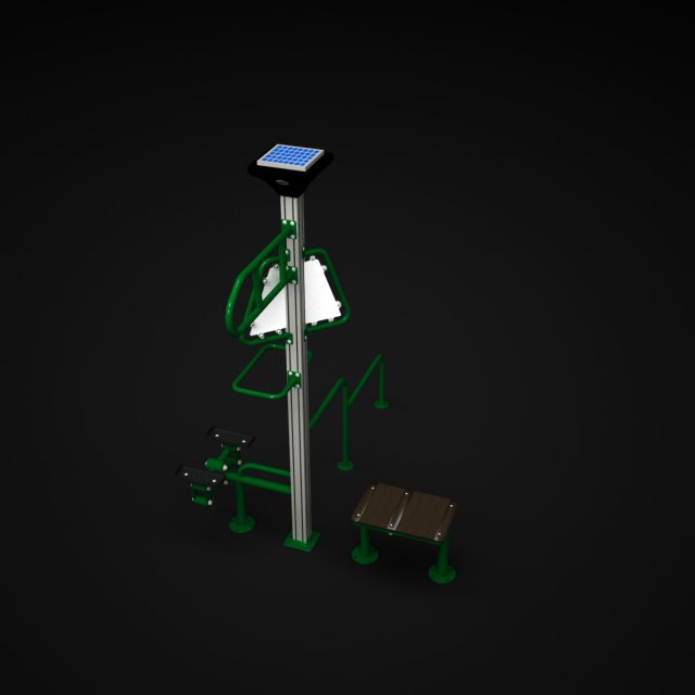 outdoor fitness 003 3D Modell .c4d .max .obj .3ds .fbx .stl .blend