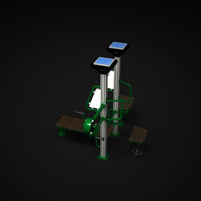 outdoor fitness 007 3D Model .c4d .max .obj .3ds .fbx .stl .blend 