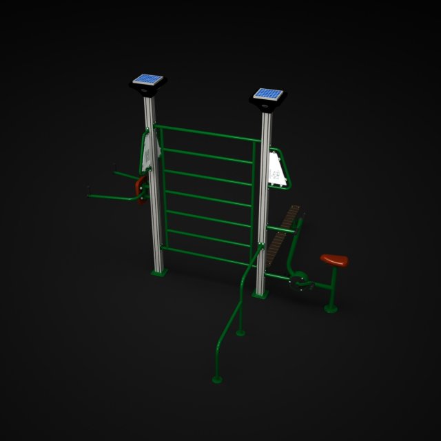 outdoor fitness 009 3D Модель .c4d .max .obj .3ds .fbx .stl .blend 