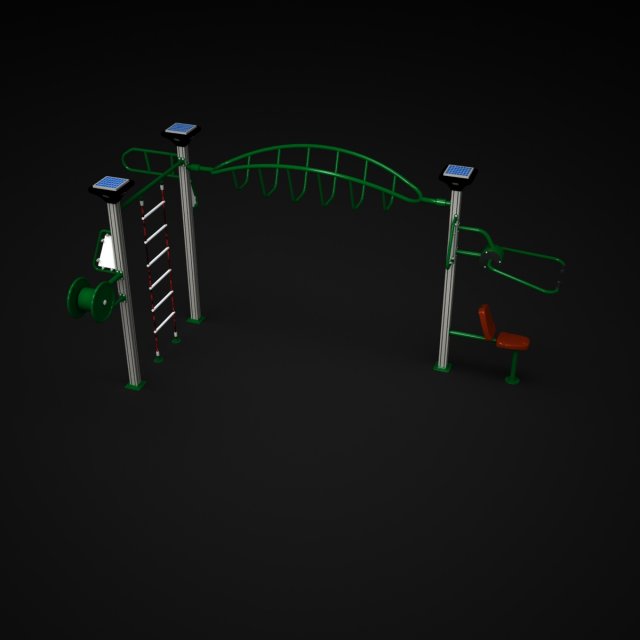 outdoor fitness 010 3D Model .c4d .max .obj .3ds .fbx .stl .blend 
