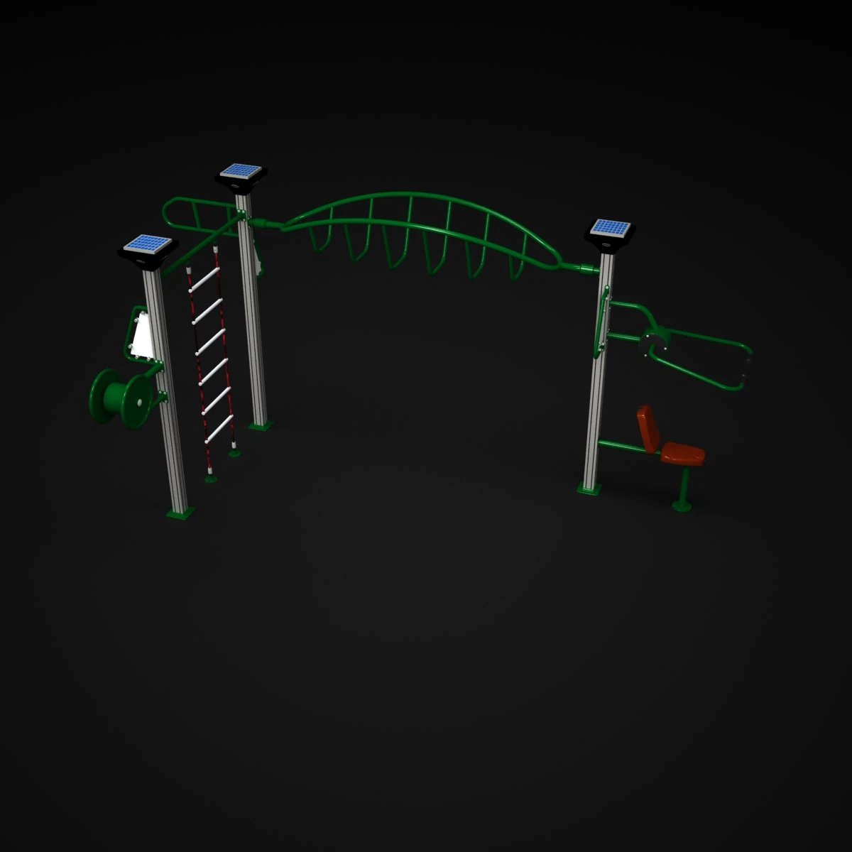 outdoor fitness 010 3D Model .c4d .max .obj .3ds .fbx .stl .blend 