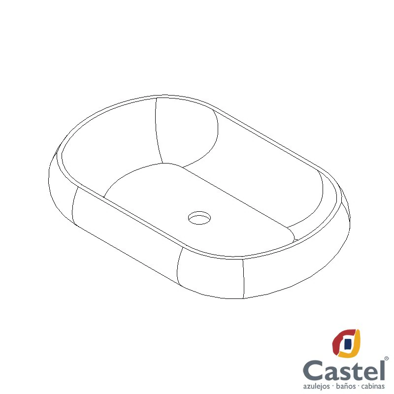 lavabo curvus castel 3D Model .c4d .max .obj .3ds .fbx .stl .blend