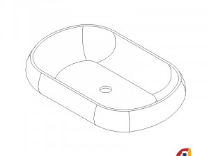 lavabo curvus castel 3D Model