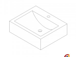 lavabo lemans castel 3D Model