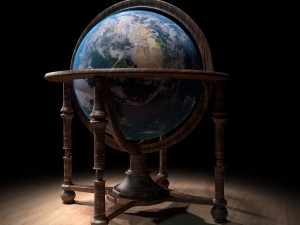 old fashioned world globe Modelo 3D