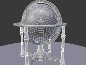 old fashioned world globe 3D Model