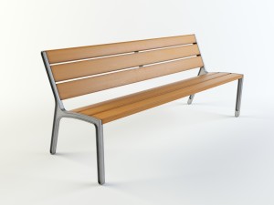 wax mmcite miela park bench set 01 3D 模型
