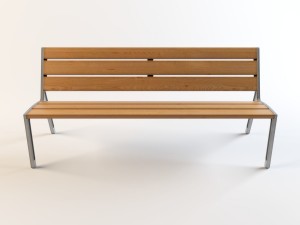 wax mmcite miela park bench set 01 Modello 3D