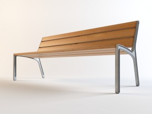 wax mmcite miela park bench set 01 Modello 3D
