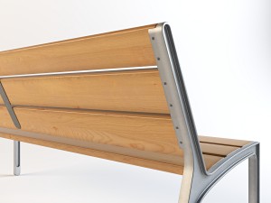 wax mmcite miela park bench set 01 Modello 3D