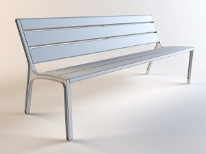 wax mmcite miela park bench set 01 Modello 3D