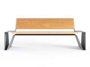 wax mmcite radium park bench set 01 Modello 3D
