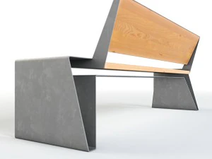 wax mmcite radium park bench set 01 3D Model