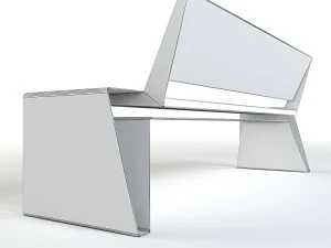 wax mmcite radium park bench set 01 3D Model