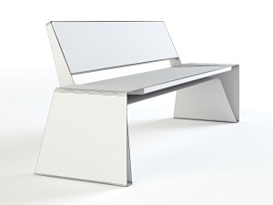 wax mmcite radium park bench set 01 Modello 3D