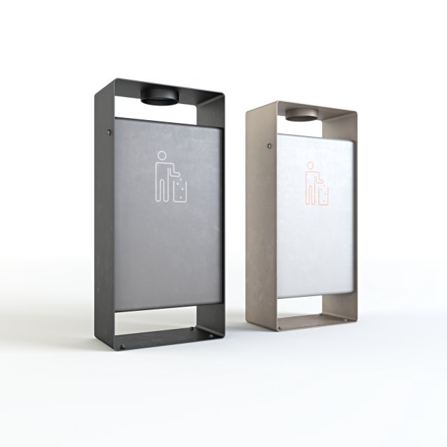 wax mmcite radium litter bin set 01 Modello 3D .c4d .max .obj .3ds .fbx .stl .blend