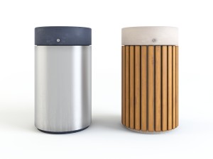 wax metalco rainless litter bin set 01 Modello 3D