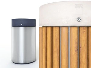 wax metalco rainless litter bin set 01 3D Model