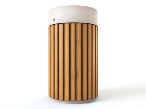 wax metalco rainless litter bin set 01 Modèle 3D