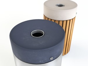 wax metalco rainless litter bin set 01 Modèle 3D
