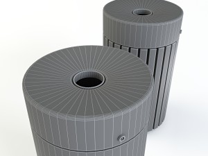 wax metalco rainless litter bin set 01 Modèle 3D