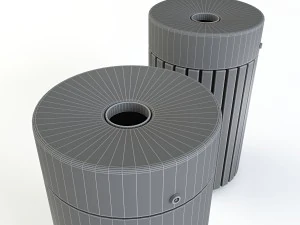 wax metalco rainless litter bin set 01 3D Model
