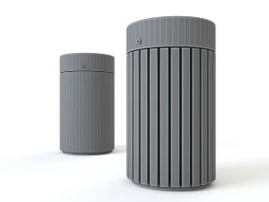 wax metalco rainless litter bin set 01 3D Model