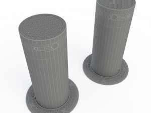 wax fadini strabuc road post 3D Модель