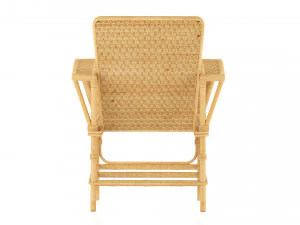 silla de rat&aacute;n Modelo 3D