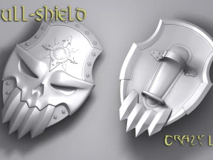 skull shield 3D Model
